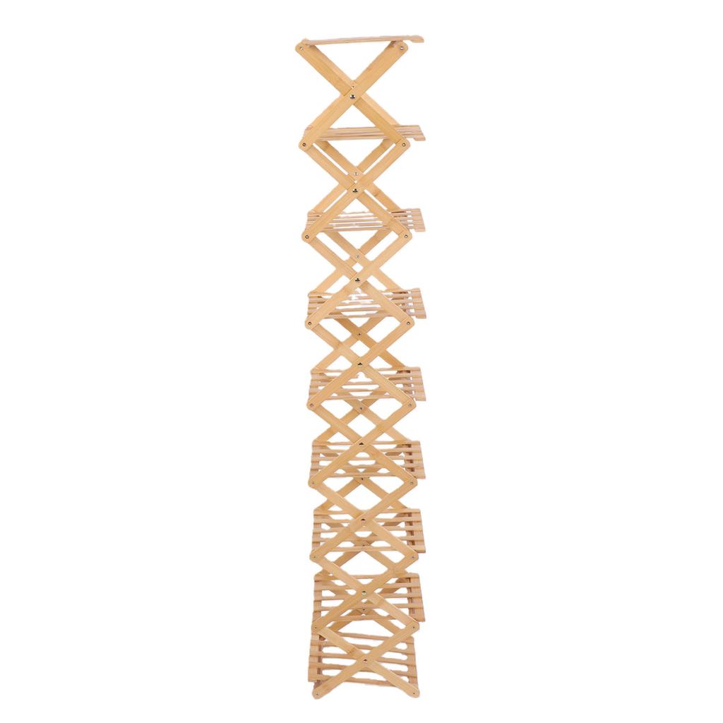Corner Shoe Rack Multi Tier Foldable Space Saving Wood Shoe Organizer for Home Dormitory Entrance