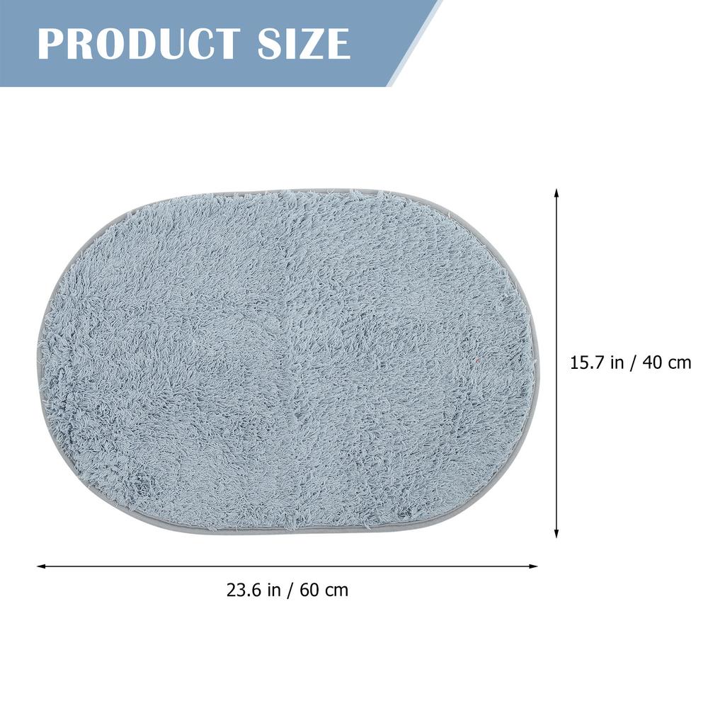 Oval Entryway Mat Premium Absorbent Door Mat Non-Slip Bottom for Bathroom Kitchen Living Room Bedroom Household Floor Accessory