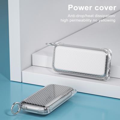 Battery Holder Portable Battery Case with Carabiner Shockproof Protective Cover for Apple Headset Power Pack Power Cord Holder Case