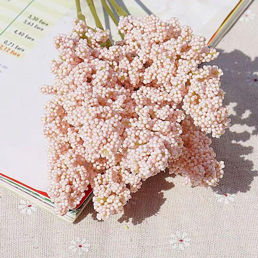 6 Pieces /Bundle PE Lavender Cheap Artificial Flower Plant Wall Decoration Bouquet Material Manual Diy Vases for Home