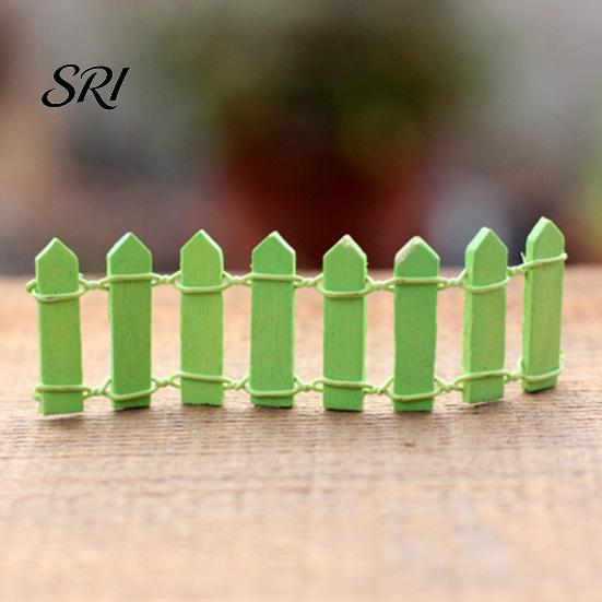Miniature Garden Fence 2 Pcs Mini Wood Micro Landscape Ornaments 4x1.2 Inch Fairy Small Picket Figurine for Dollhouse Home Plant Pot DIY Crafts Door
