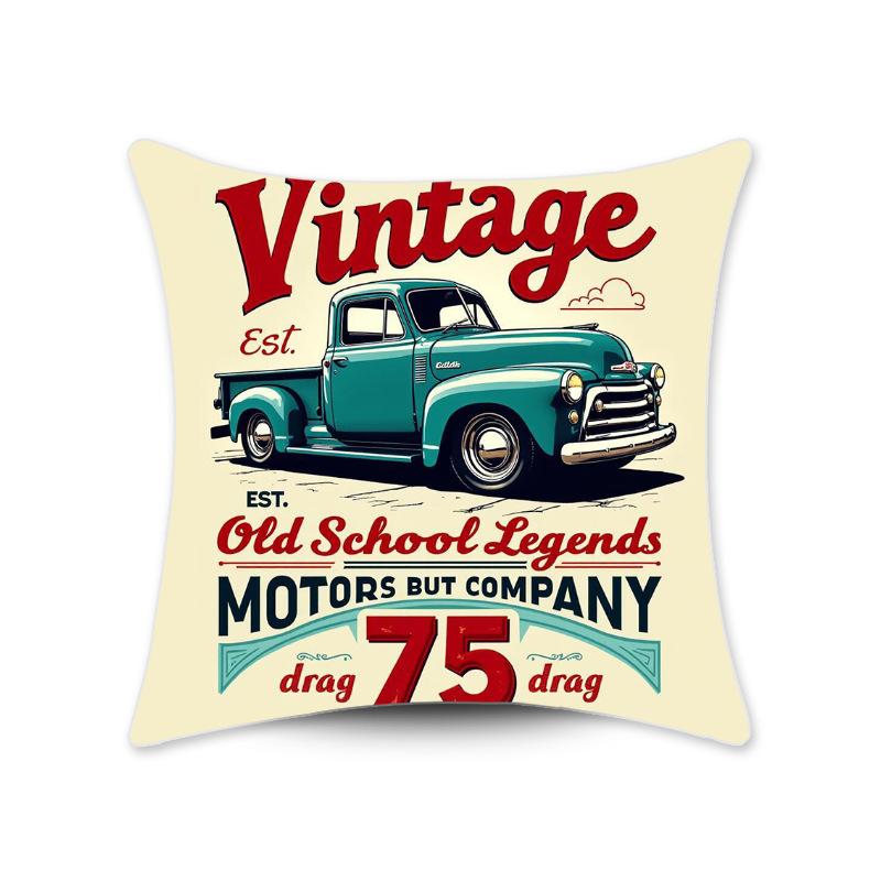 Retro American Style Pillow Case Printed Pillow Home Decoration Living Room Sofa Printed Cushion