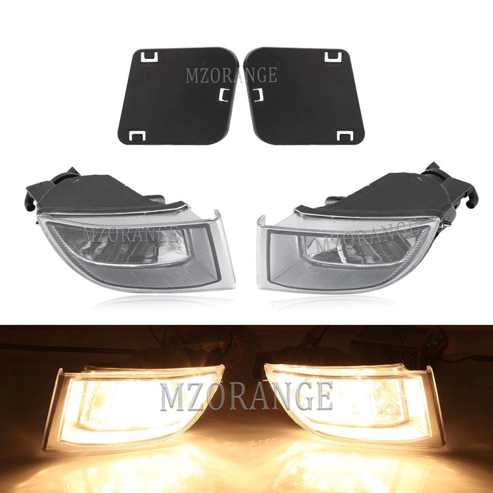 For Toyota Land Cruiser Prado 120 2002-2007 2008 2009 Fog Lights Led Headlight Clear Lens Fog Lamp Cover Grill Bezel Accessories