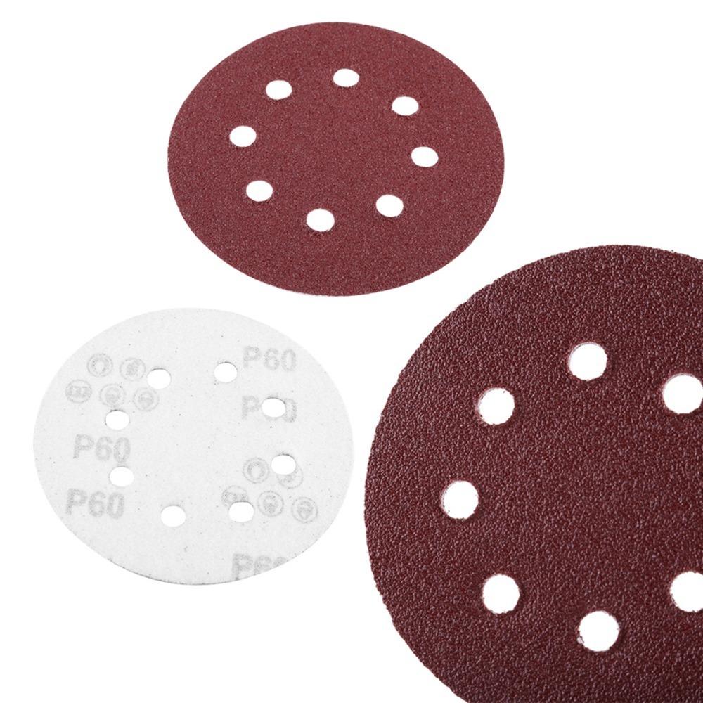 100pcs 8 Holes Dust Extraction Polishing Sandpaper Discs Sandpaper Sheet  Automotive Finishing