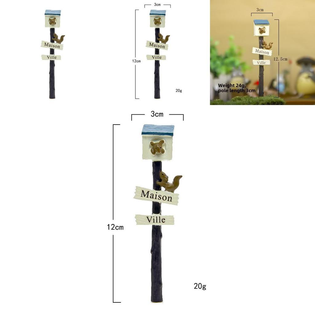 Creative Squirrel Mailbox Microscopic Scene Decoration Props Mini Model Ornament For Office And Home