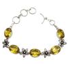 Citrine Gemstone Silver Plated Handmade Bracelet Jewelry BR 43