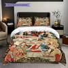 Medieval Court Life and Grape Harvesting Bedding, Duvet Cover, Pillowcase, Home Decoration, Birthday Gift (1 * Duvet Cover+2 * Pillowcase, Coreless)