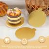 100/200PC Golden Cardboard Mousse Cake Base Round Cardboard Tray Pastry Dessert Display Mat Board Wedding Festival Cake Tool