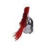 Medieval Greek Corinthian Helmet Armor With Red Feather Replica Chrome