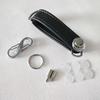 High-Grade Leather Stainless Steel Keychain Car Key Rings Holder Case Small Portable Housekeeper Key Organizer Bag Key Wallet