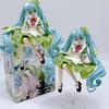 15cm In Stock Anime Clover Sitting Posture Golf Dress Action Figure Model Doll Decoration Valentine Day Gift PVC Green S Poseable Articulated Scale