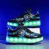 New Invisible Glowing Wheeled Skates Women's Kids Walking Skates Quad Wheel Removable Roller Skates Sporty and Stylish