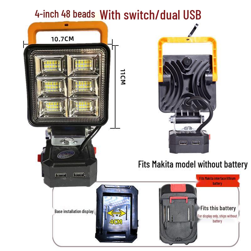 Big Muyi Tian Handheld LED Work Light with Lithium Battery for Auto Repair, Fishing, and Camping
