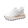 Fashion 7.5cm Air Mesh Micrifiber Leather Breathable Vulcanize Summer Chunky Sneakers Hollow Casual Platform Wedge Women Shoes