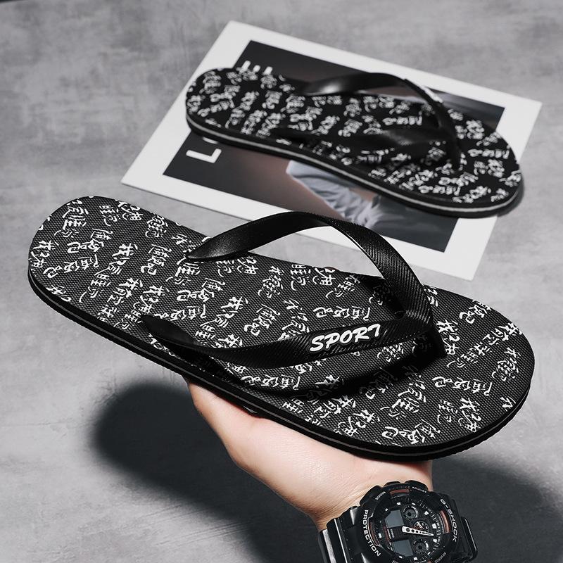

Шлепанцы мужские летние новые комнатные и уличные нескользящие шлепанцы с перемычкой мужские пляжные туфли 45