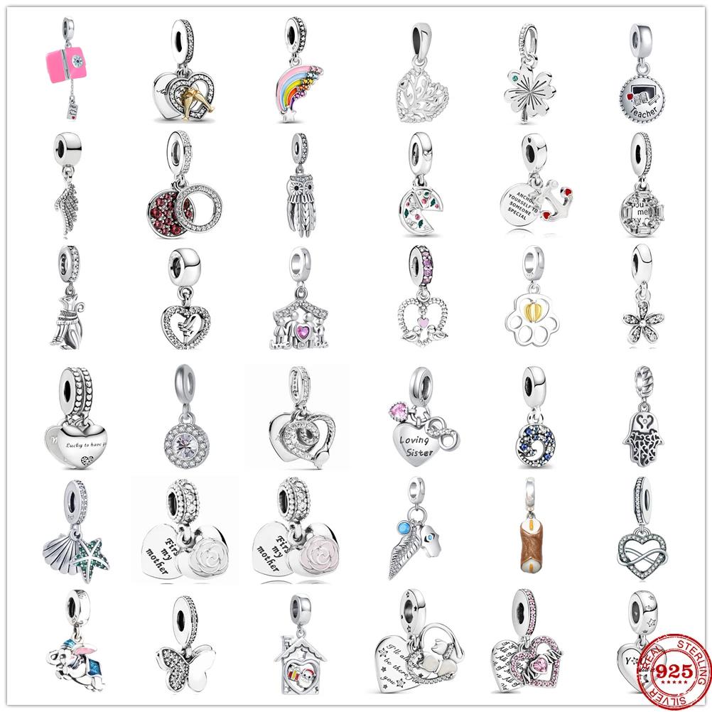 

Новые аксессуары из стерлингового серебра 925 пробы Подвеска Dhang Charm Тонкие бусины своими руками подходят для оригинальных подвесок браслет ювелирные изделия