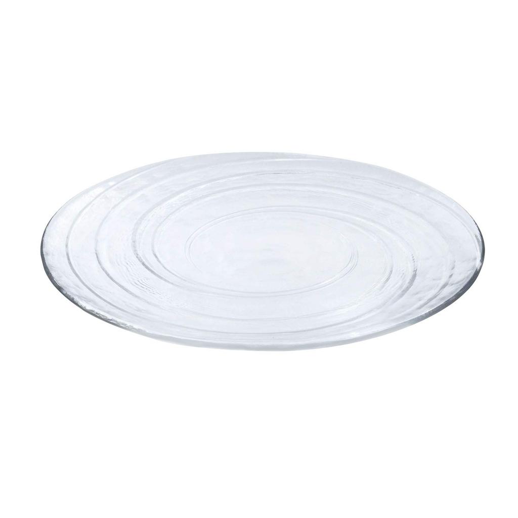Toyo Sasaki Glass Meteor Plate 270, Made In Japan, Large Round Plate, Glass Dish, Tableware, 46127