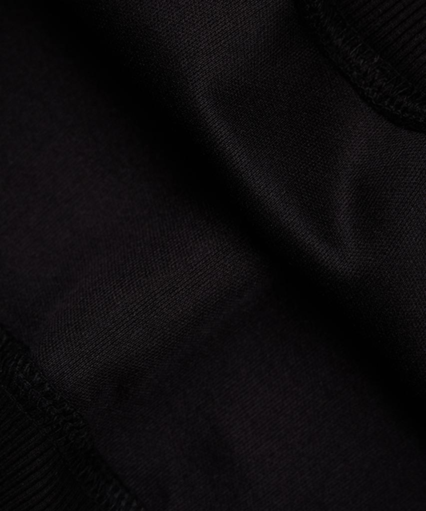 Seven Flower Crop Hoodie Black