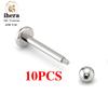 10PCS G23 Titanium Eyebrow Piercing Jewelry Nose Septum Piercing Ring C Rod 16G ASTM F136 Women Labret Lip Stud