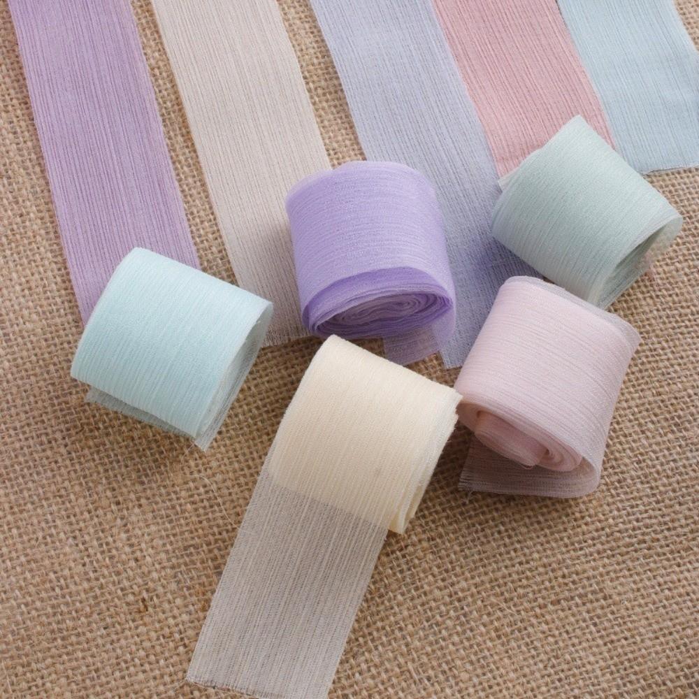 4CM Width Satin Fabric Ribbon Bright Striped DIY Craft Ribbon Gift Wrap Ribbon  Party Decor