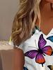 Women's Summer V-Neck Short Sleeve T-Shirt