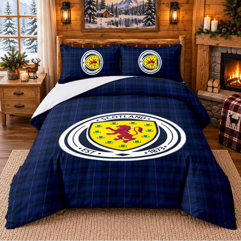 Scotland National Team Pattern Bedding 3Pcs Set Bed Sheet And Pillowcases For Indoor Bedroom