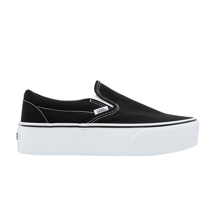 Vans Classic Slip-On Stackform Black White Men Sneakers Classic-White VN0A7Q5RBMX 36.5