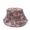New printed pattern bucket hat printed trendy brand sun hat sun hat men's and women's seaside sun protection hat