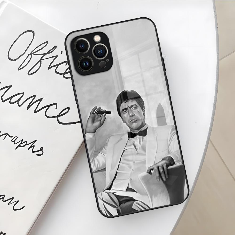 Scarface Godfather Tony Montana Phone Case for Iphone 17 16 Air 15 14 12 11 13 Pro Max Mini X Xr Xs Se Puls glass Cover