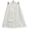 FOXEY White 39699 Fringe Denim Skirt Skirt 38 whiteUsed