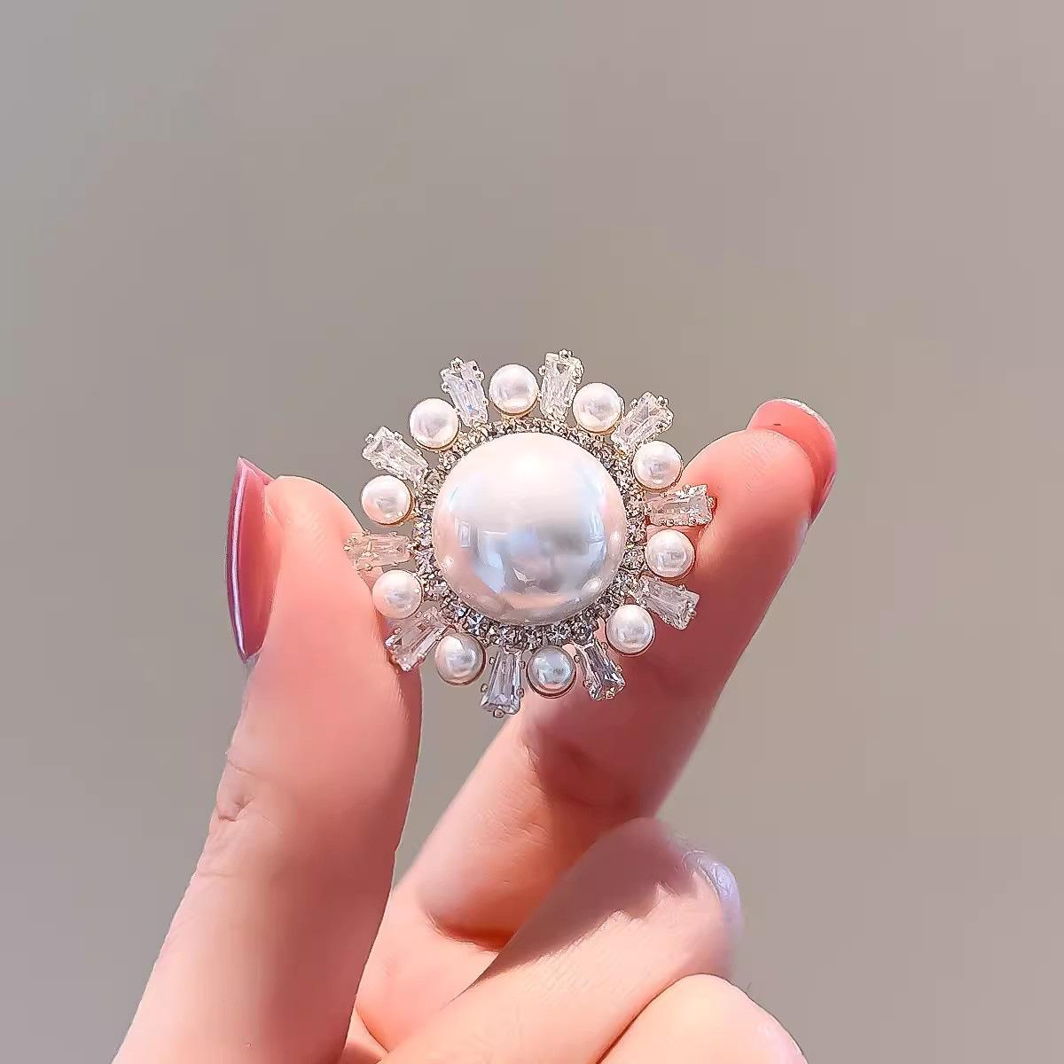 

Брошь Подсолнух, Женская Изысканная Жемчужная Брошь, Нишевый Дизайн Премиум-класса, Брошь, Аксессуар для Выреза, Защищающий от Бликов