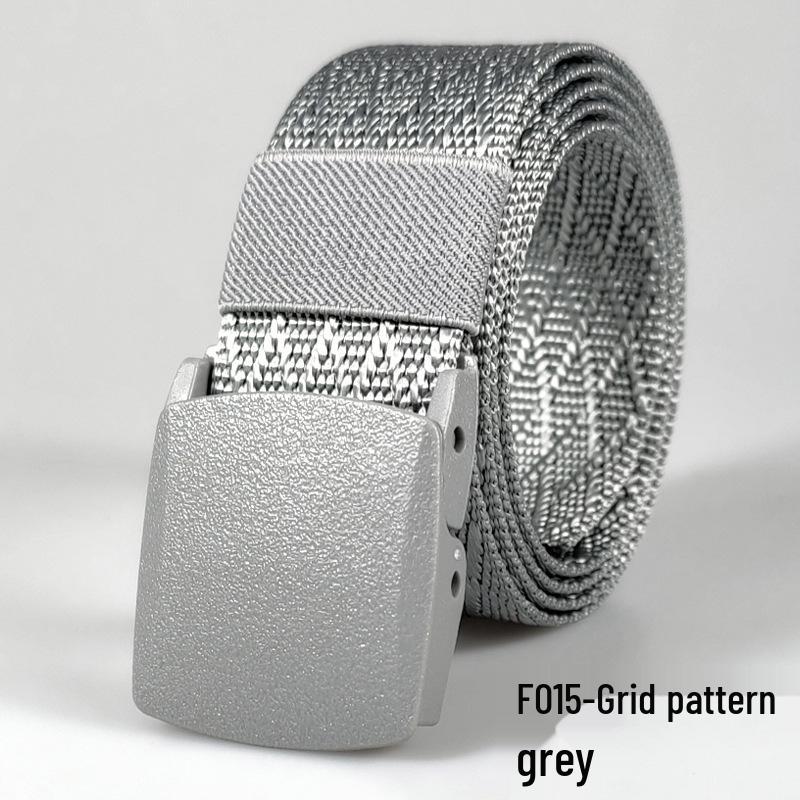 Men's Tactical Nylon Belt, Mesh Pattern, Non-Metal Jacquard, Outdoor Waist Belt In Stock