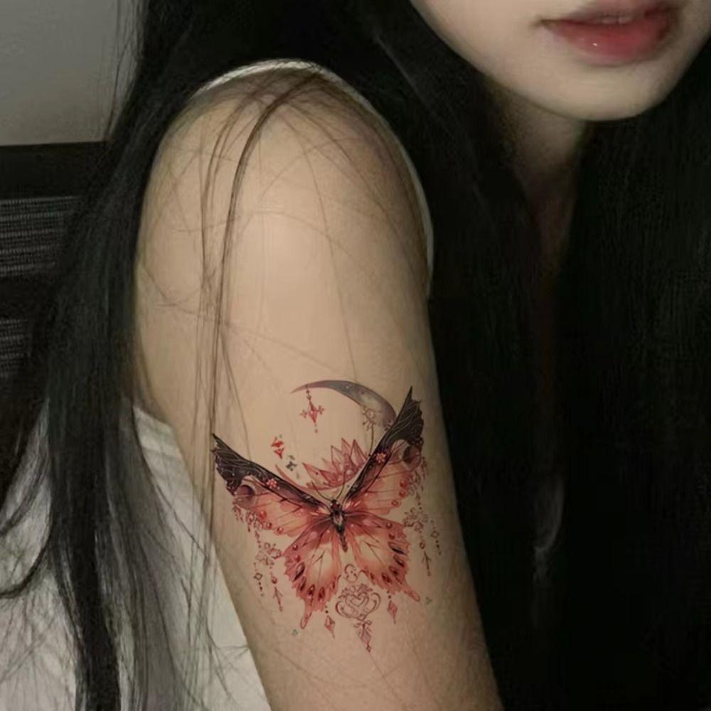 Moon Pattern Temporary Tattoo Stickers Long-lasting Body Art Tattoo Flower Tattoo Stickers  Female