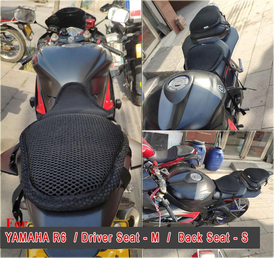 M Size 3 Layers Motorcycle 3D Mesh Cushion PVC Anti-Skid Net Fabric Seat Cover