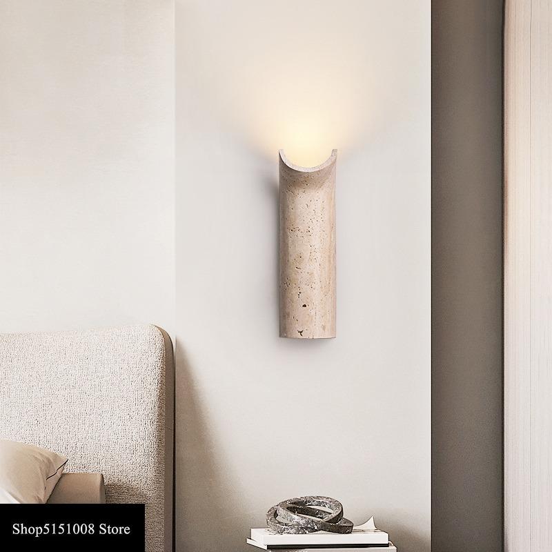 Middle Ancient Tunnel Stone Wall Lamp LED Home Decor Living Room Bedroom Retro Wall Art Panel Luxury Staircase Stone Wall Light