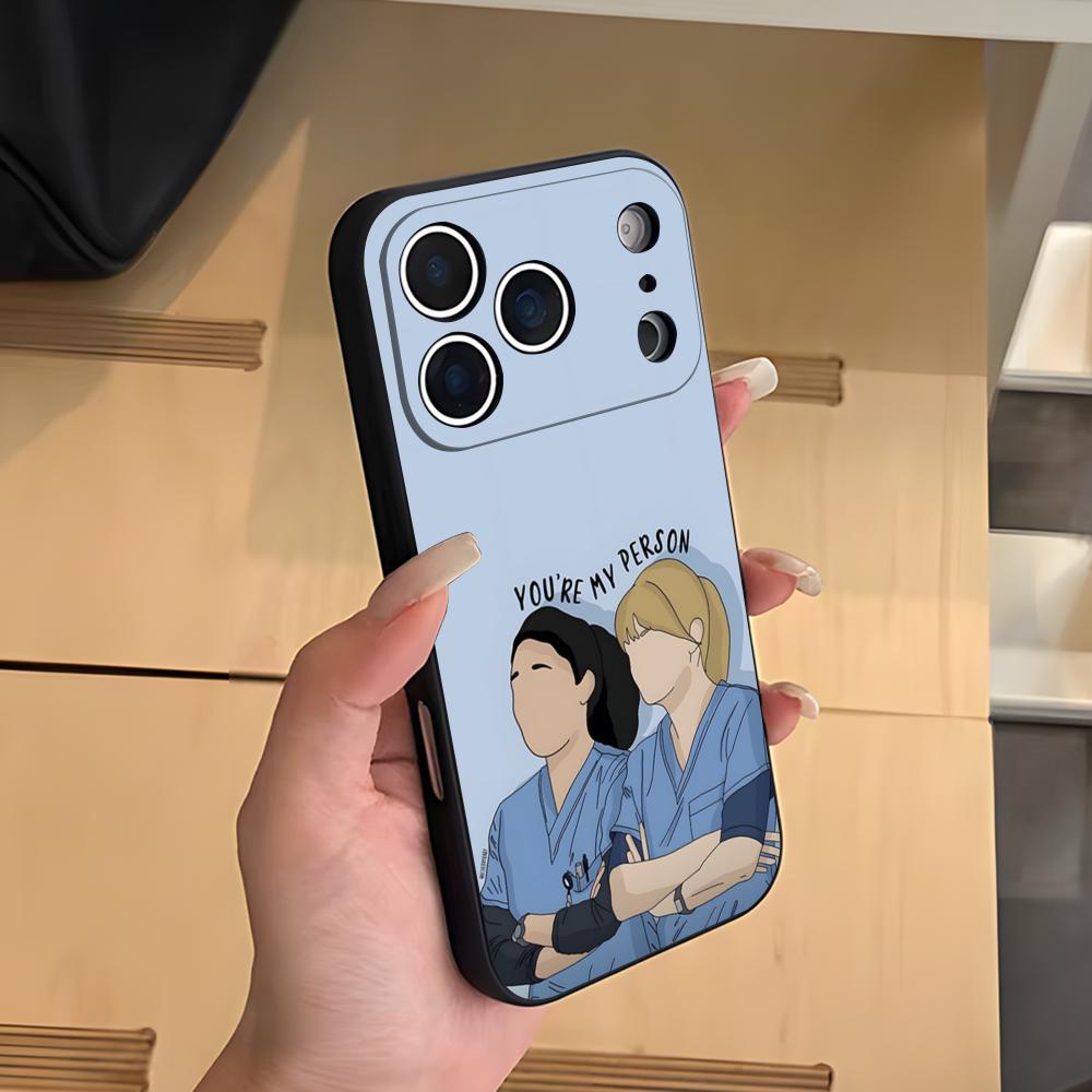 Hot TV Greys Anatomy Phone Case For IPhone 17 Air 16 E Pro Max 15 14 13 Mini 12 Pro 11 Max Plus Black Soft Shell