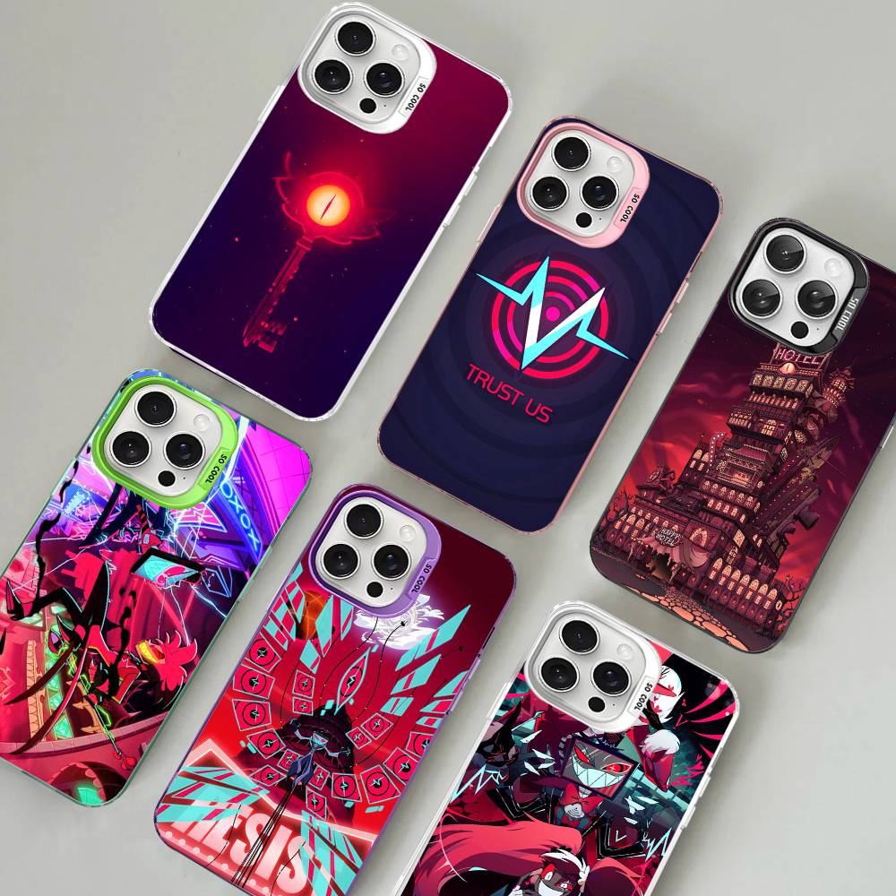 H-Haz-bins Hotels Bunte Handyhülle Für iPhone 17 16 15 14 13 12 11 Pro Max Plus Mattes Cover