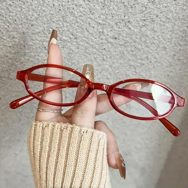 Retro Anti-blue Light Glasses Women Y2K Harajuku Red Green Square Frame Eyeglasses Reading Computer Spectacle Goggles Eyewears