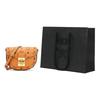 MCM Monogram Coated Canvas Chain Saddle Bag Mini Women Shoulder Bag Cognac MWRAAPA08CO001