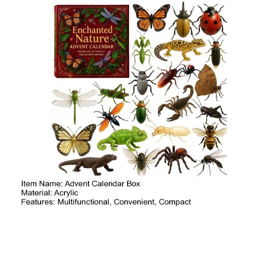 Nature’s Trick Advent Calendar Christmas Countdown Box 24-day Advent Calendar Festive Atmosphere Decor