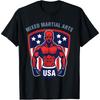 MMA USA Support the Team Shirt USA Flag Mixed Martial Arts Cotton Men T Shirt