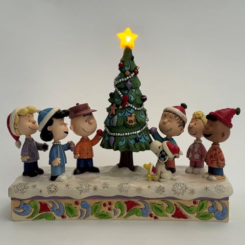 JIM SHORE Snoopy and the Peanuts Gang Decorated Tree <Christmas> 6017231