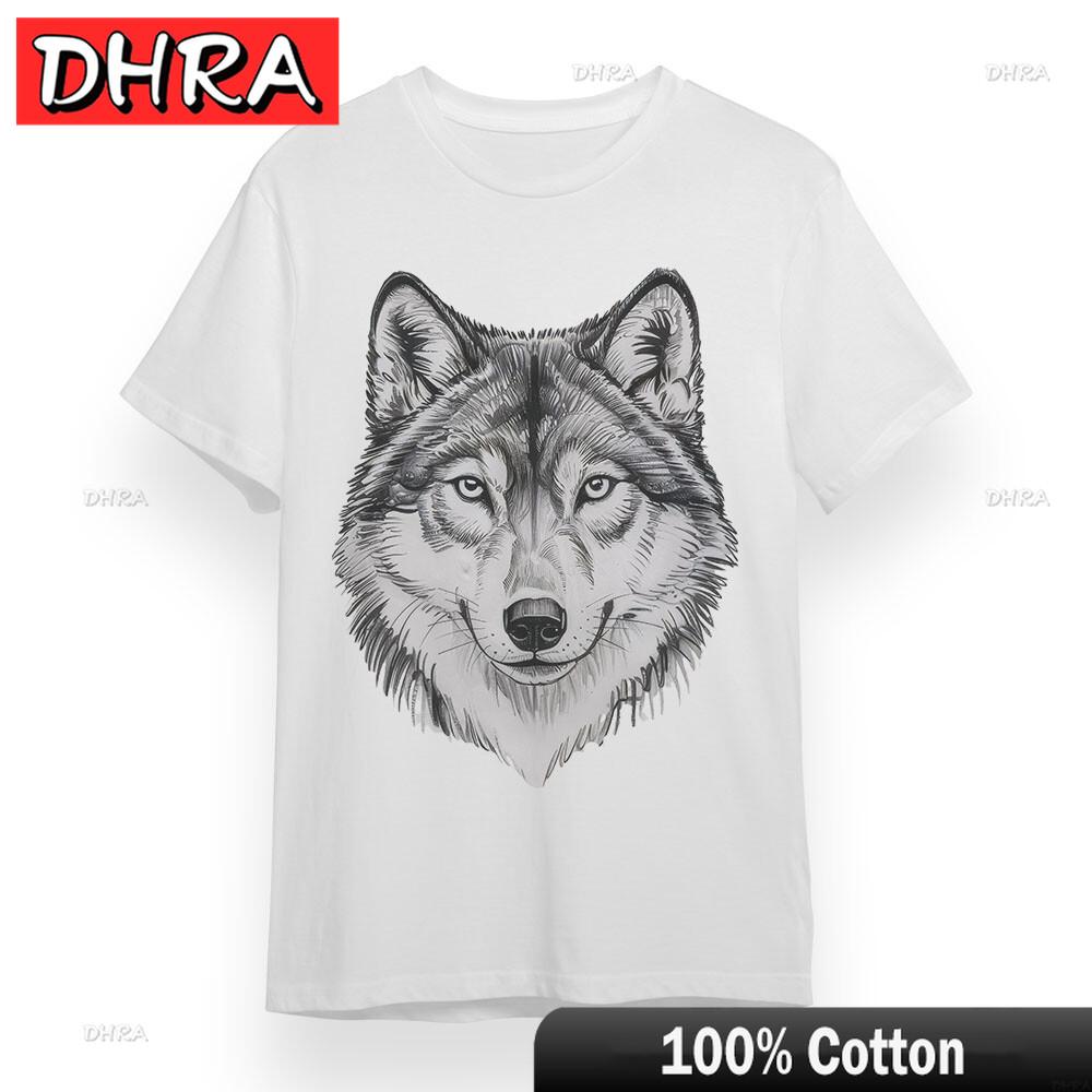 

Unisexs Tshirt with Black Wolf Art Graphic Unisex 100 Cotton Oversize Tee Graphic Punk Hipster Femme Tops Tees TShirt S