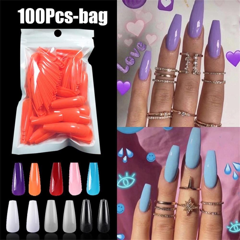 100pcs Candy Color Uv Gel Diy Acrylic Coffin Fake Nails False Nail Tips Full Cover Manicure Kupit Nedorogo Vygodnye Ceny Besplatnaya Dostavka Realnye Otzyvy S Foto Joom