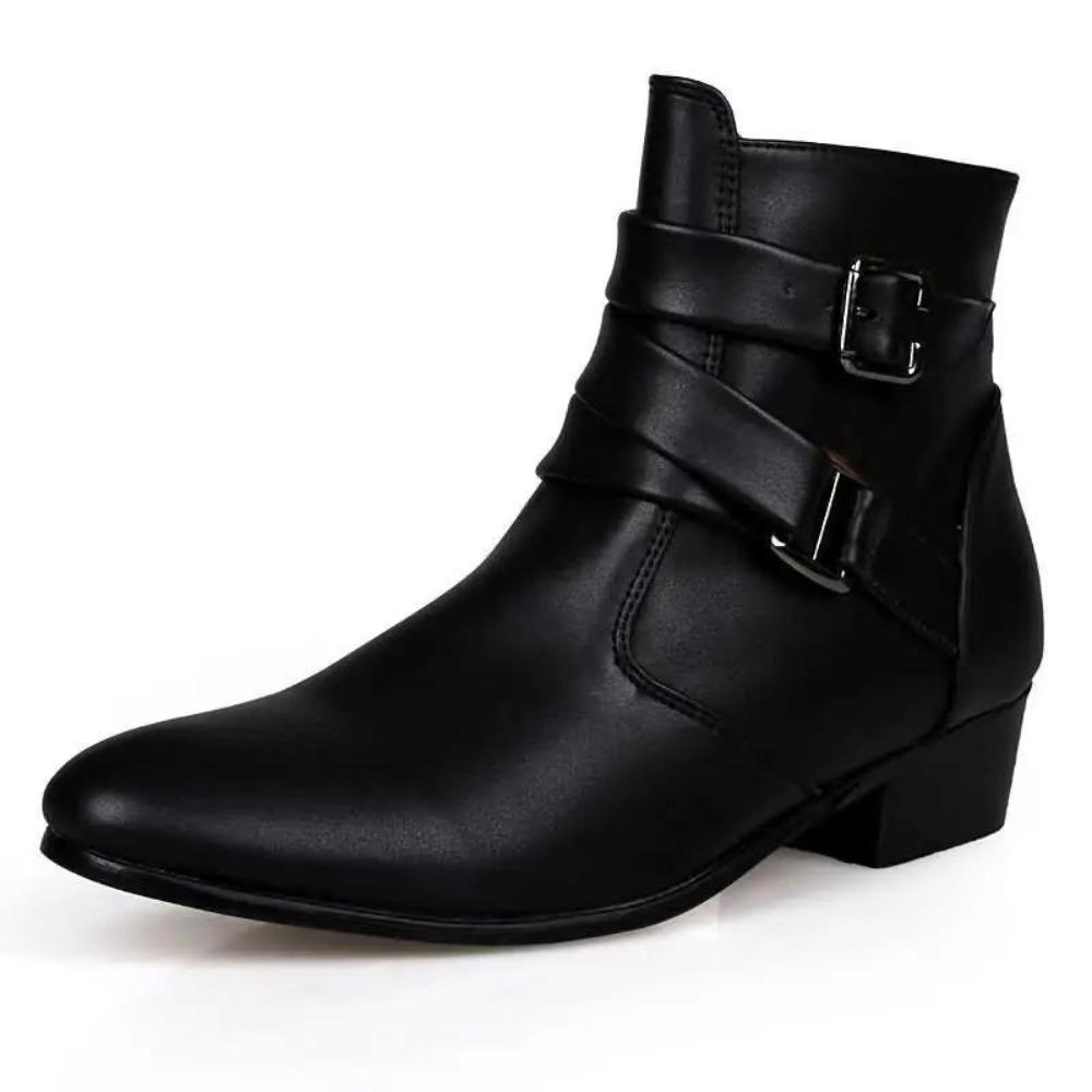 Men's Leather Boots Fashion Designer Pointed Toe Chelsea Boots Business Casual Boots for Men Motorcycle Ankle Boot Botas Hombre