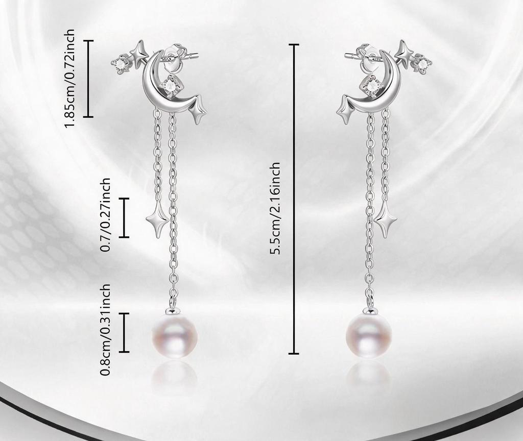 Elegant Pearl Earrings: New Chinese Style, Copper-Plated Silver with a Unique Gold Design