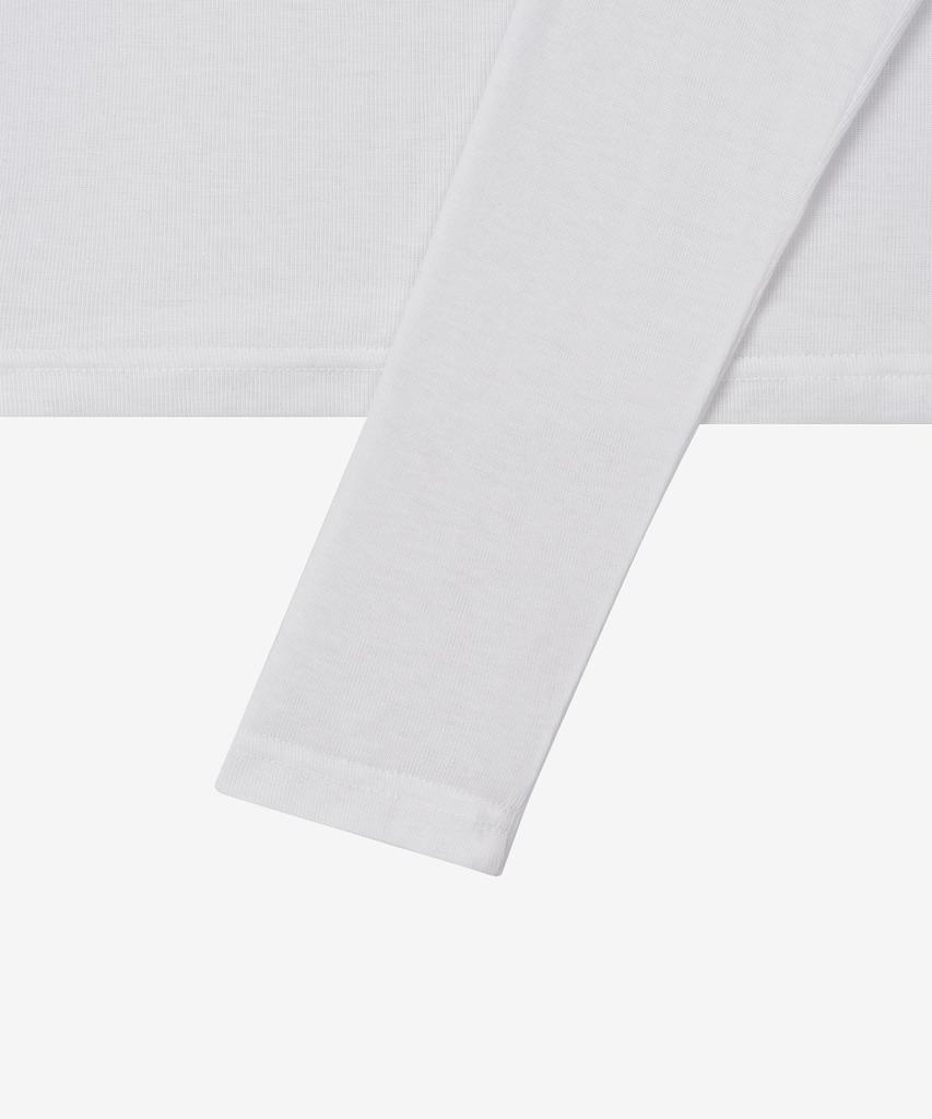 Basica Half-Neck See-Through T-Shirt (White)