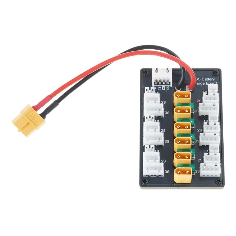 6-Port XT60-Ladekopf-Balancer-Ladeplatine, XT30-Parallel-Ladeplatte, 20 A Dauerleistung für effizientes Laden