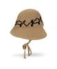 Bajal Va Digital Logo Cozy Knit Bonnet Hat Dark Beige/Black
