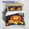 Cartoon Pattern Bedding Quilt Set Quilt Cover Pillowcase Home Decoration Birthday Gift (1 * Duvet Cover + 2 * Pillowcase, Without Core)